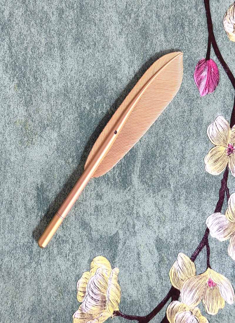 Goldener Feder-Kugelschreiber