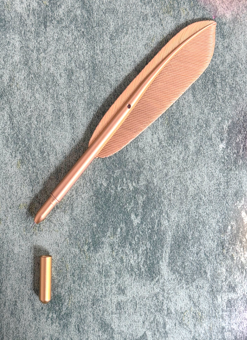 Goldener Feder-Kugelschreiber