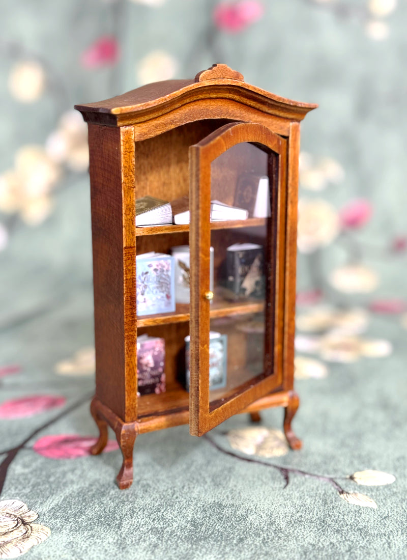 Mini-Bücherregal mit Mini-Büchern