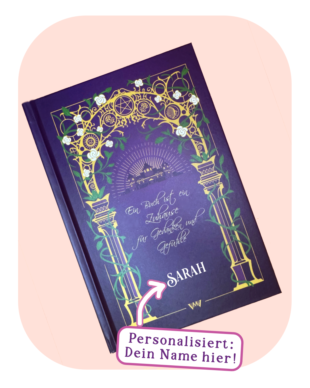 Notizbuch: Ein Zuhause für Gedanken - mit deinem Namen personalisiert 🎀