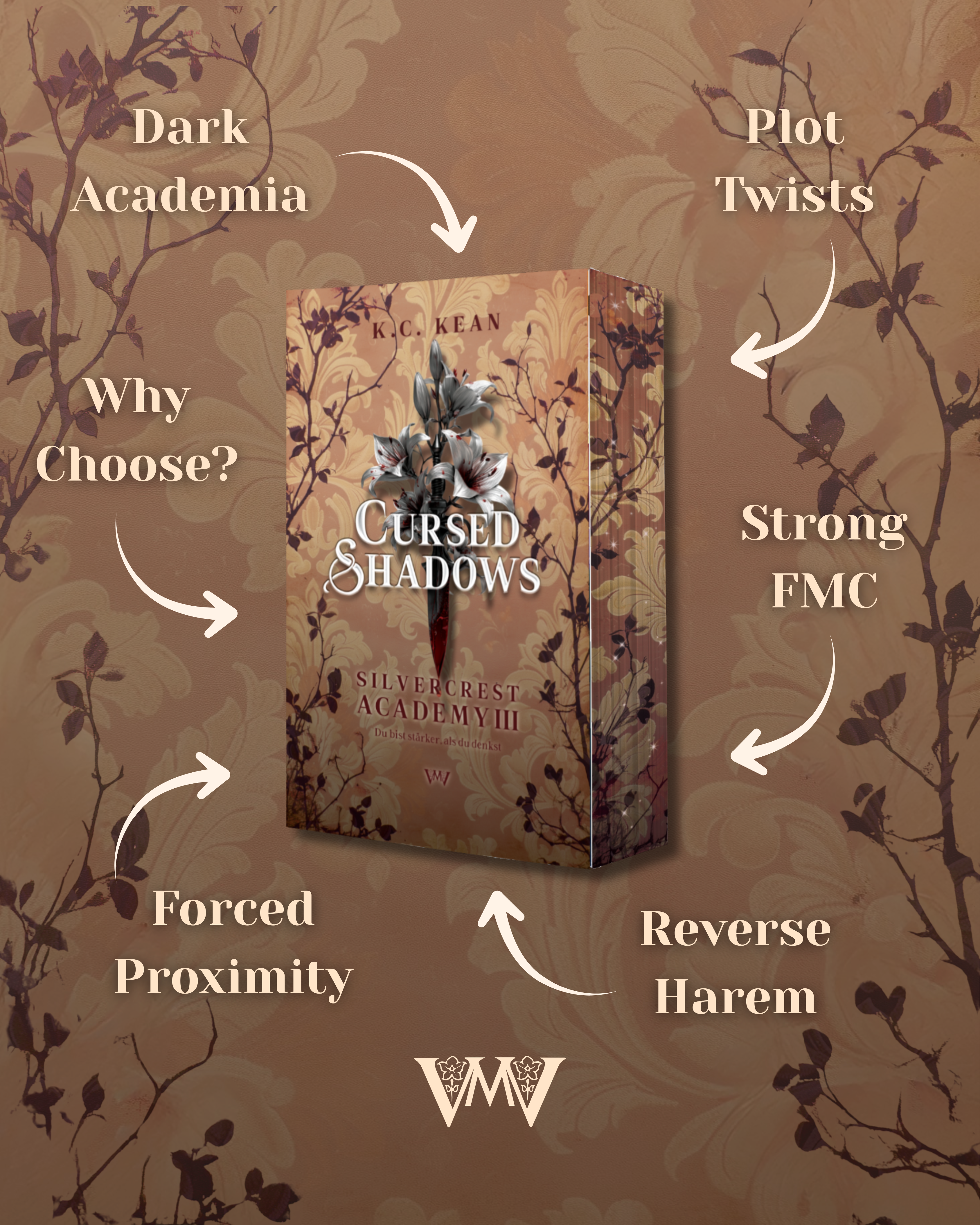 Cursed Shadows - Silvercrest Academy 3 mit Farbschnitt und Extras (Vorbestellung)
